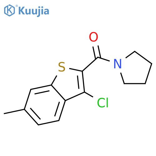 (3-Chloro-6-methyl-benzo[b]thiophen-2-yl)-pyrrolidin-1-yl-methanone structure