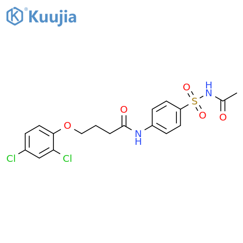 Butanamide,N-[4-[(acetylamino)sulfonyl]phenyl]-4-(2,4-dichlorophenoxy)- structure