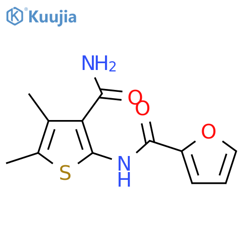 N-(3-carbamoyl-4,5-dimethylthiophen-2-yl)furan-2-carboxamide structure