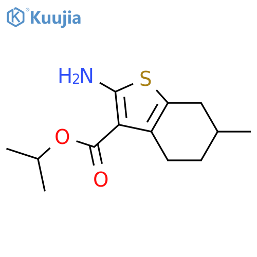 Propan-2-yl 2-Amino-6-methyl-4,5,6,7-tetrahydro-1-benzothiophene-3-carboxylate structure
