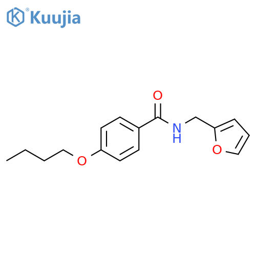 4-butoxy-N-(furan-2-yl)methylbenzamide structure