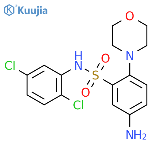5-amino-N-(2,5-dichlorophenyl)-2-(morpholin-4-yl)benzene-1-sulfonamide structure