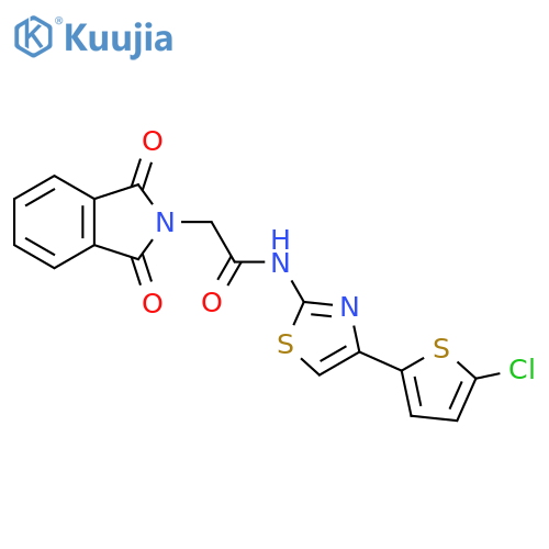 N-4-(5-chlorothiophen-2-yl)-1,3-thiazol-2-yl-2-(1,3-dioxo-2,3-dihydro-1H-isoindol-2-yl)acetamide structure