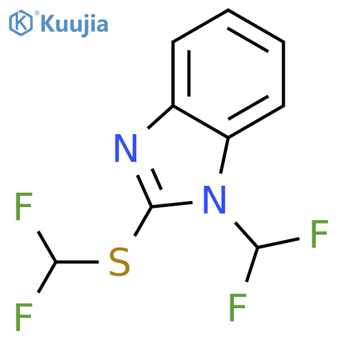 1-(difluoromethyl)-2-(difluoromethyl)sulfanyl-1H-1,3-benzodiazole structure