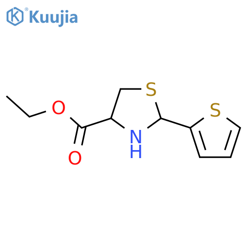 Ethyl 2-(thiophen-2-yl)-1,3-thiazolidine-4-carboxylate structure