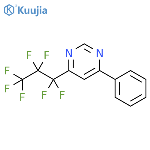 Pyrimidine, 4-(heptafluoropropyl)-6-phenyl- structure