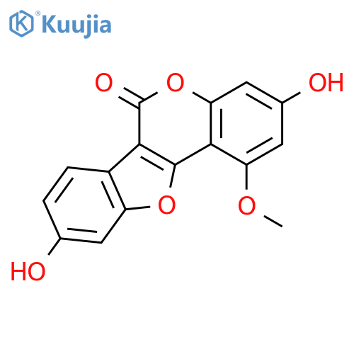 6H-Benzofuro[3,2-c][1]benzopyran-6-one, 3,9-dihydroxy-1-methoxy- structure
