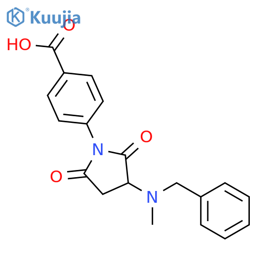 4-(3-(benzyl(methyl)amino)-2,5-dioxopyrrolidin-1-yl)benzoic acid structure