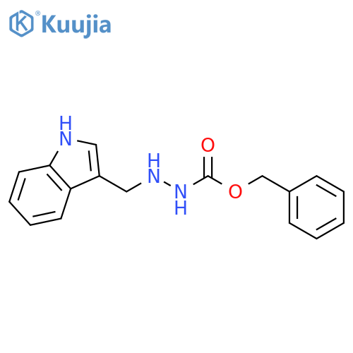 HYDRAZINECARBOXYLIC ACID, 2-(1H-INDOL-3-YLMETHYL)-, PHENYLMETHYL ESTER structure