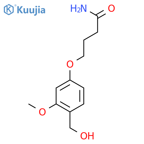 Butanamide, 4-[4-(hydroxymethyl)-3-methoxyphenoxy]- structure