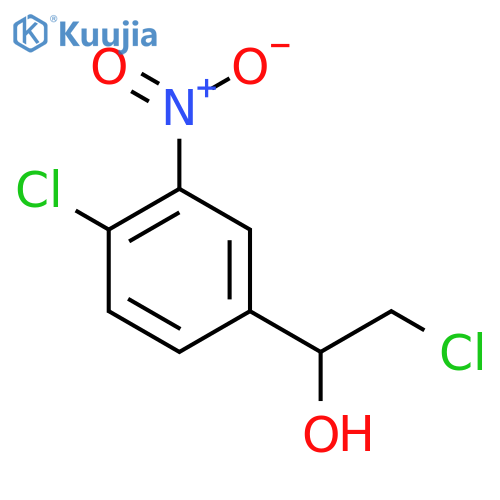 2-Chloro-1-(4-chloro-3-nitrophenyl)ethan-1-ol structure