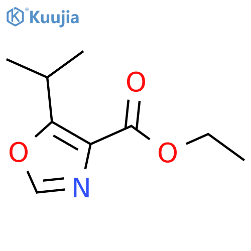 Ethyl 5-isopropyl-1,3-oxazole-4-carboxylate structure