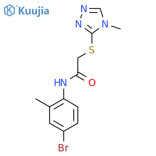 N-(4-bromo-2-methylphenyl)-2-[(4-methyl-4H-1,2,4-triazol-3-yl)sulfanyl]acetamide structure