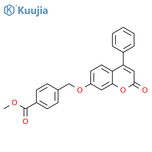 methyl 4-{[(2-oxo-4-phenyl-2H-chromen-7-yl)oxy]methyl}benzoate structure