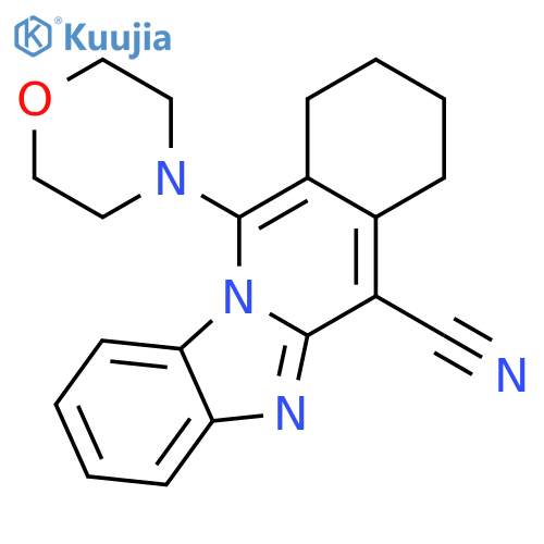 9-(morpholin-4-yl)-10,17-diazatetracyclo8.7.0.0^{3,8}.0^{11,16}heptadeca-1(17),2,8,11(16),12,14-hexaene-2-carbonitrile structure