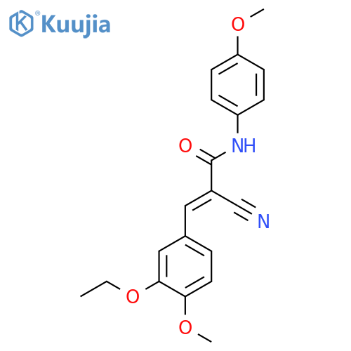 (E)-2-cyano-3-(3-ethoxy-4-methoxyphenyl)-N-(4-methoxyphenyl)prop-2-enamide structure