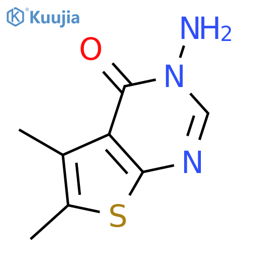 3-amino-5,6-dimethyl-3H,4H-thieno[2,3-d]pyrimidin-4-one structure