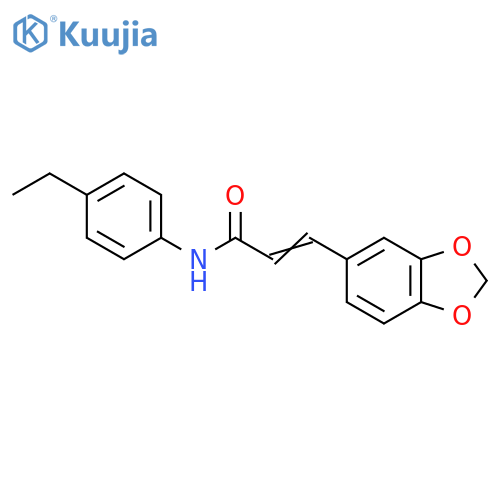3-(1,3-Benzodioxol-5-yl)-N-(4-ethylphenyl)prop-2-enamide structure
