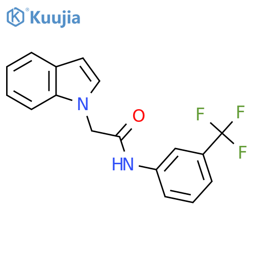 2-(1H-Indol-1-yl)-N-[3-(trifluoromethyl)phenyl]acetamide structure
