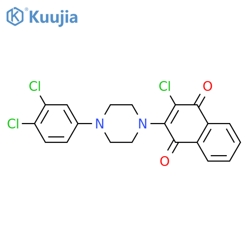 2-Chloro-3-[4-(3,4-dichlorophenyl)piperazin-1-yl]-1,4-dihydronaphthalene-1,4-dione structure