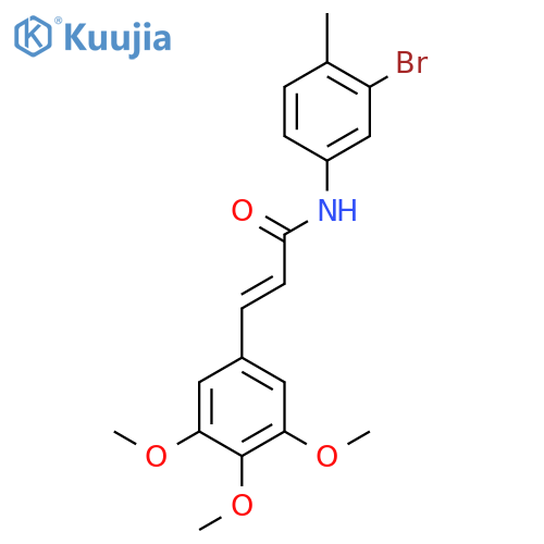 N-(3-bromo-4-methylphenyl)-3-(3,4,5-trimethoxyphenyl)acrylamide structure