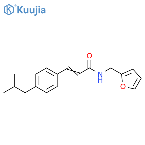(2E)-N-[(furan-2-yl)methyl]-3-[4-(2-methylpropyl)phenyl]prop-2-enamide structure