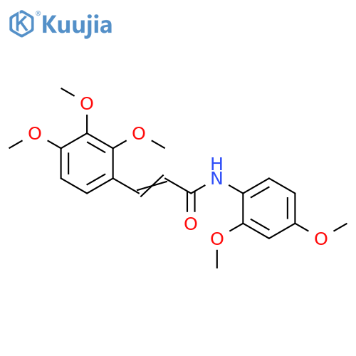 (2E)-N-(2,4-dimethoxyphenyl)-3-(2,3,4-trimethoxyphenyl)prop-2-enamide structure