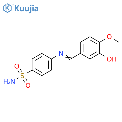 Benzenesulfonamide,4-[[(3-hydroxy-4-methoxyphenyl)methylene]amino]- structure