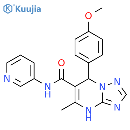 7-(4-methoxyphenyl)-5-methyl-N-(pyridin-3-yl)-4H,7H-1,2,4triazolo1,5-apyrimidine-6-carboxamide structure