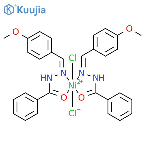 Nickel, bis[benzoic acid[(4-methoxyphenyl)methylene]hydrazide]dichloro- structure