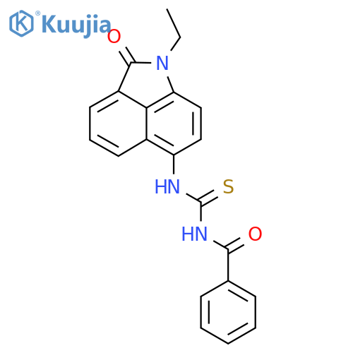 1-benzoyl-3-{2-ethyl-3-oxo-2-azatricyclo6.3.1.0^{4,12}dodeca-1(12),4,6,8,10-pentaen-9-yl}thiourea structure