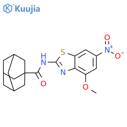 N-(4-methoxy-6-nitro-1,3-benzothiazol-2-yl)adamantane-1-carboxamide structure