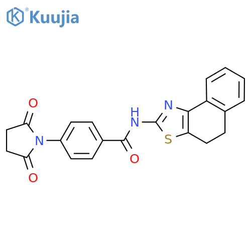 4-(2,5-dioxopyrrolidin-1-yl)-N-{4H,5H-naphtho1,2-d1,3thiazol-2-yl}benzamide structure