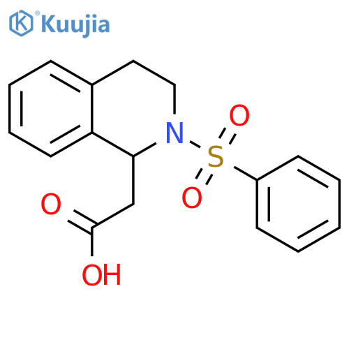 (2-Benzenesulfonyl-1,2,3,4-tetrahydro-isoquinolin-1-yl)-acetic acid structure