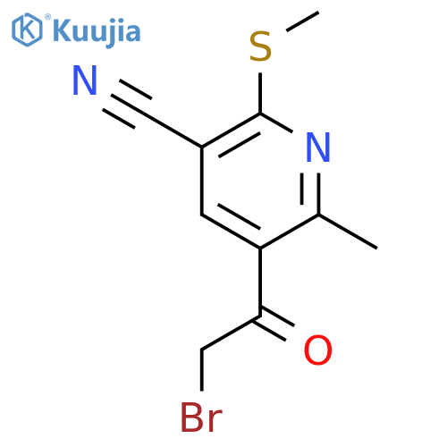 3-PYRIDINECARBONITRILE, 5-(BROMOACETYL)-6-METHYL-2-(METHYLTHIO)- structure