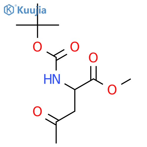 L-Norvaline, N-[(1,1-dimethylethoxy)carbonyl]-4-oxo-, methyl ester structure