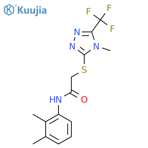 N-(2,3-Dimethylphenyl)-2-{[4-methyl-5-(trifluoromethyl)-4H-1,2,4-triazol-3-yl]sulfanyl}acetamide structure
