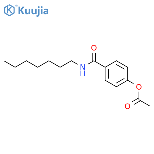 4-(heptylcarbamoyl)phenyl acetate structure