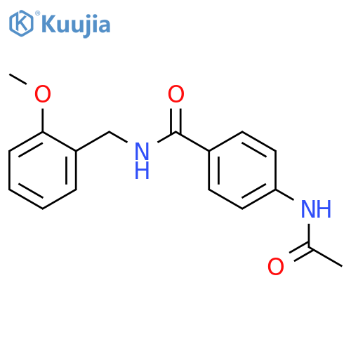 4-(acetylamino)-N-(2-methoxybenzyl)benzamide structure