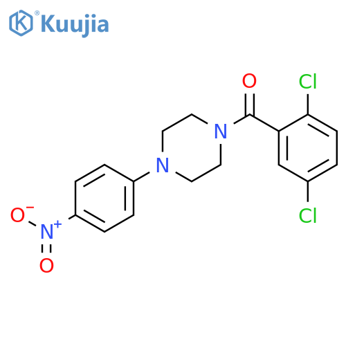 (2,5-dichlorophenyl)(4-(4-nitrophenyl)piperazin-1-yl)methanone structure
