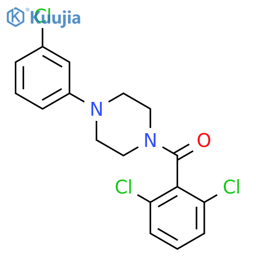 1-(3-chlorophenyl)-4-(2,6-dichlorobenzoyl)piperazine structure