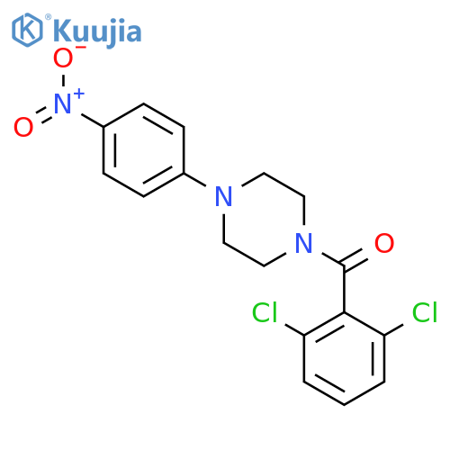 (2,6-dichlorophenyl)(4-(4-nitrophenyl)piperazin-1-yl)methanone structure