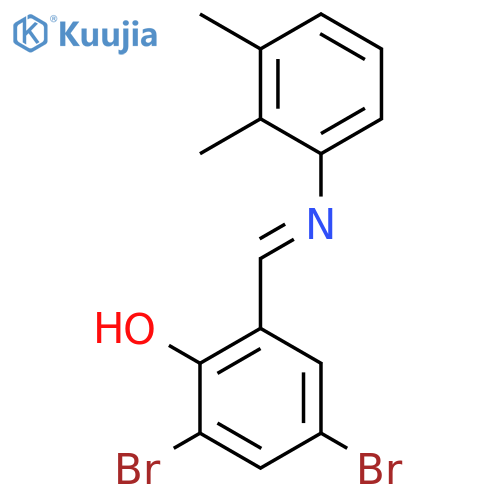 Phenol, 2,4-dibromo-6-[[(2,3-dimethylphenyl)imino]methyl]- structure