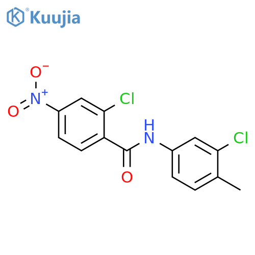 2-Chloro-N-(3-chloro-4-methylphenyl)-4-nitrobenzamide structure