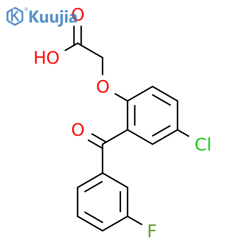 Acetic acid, [4-chloro-2-(3-fluorobenzoyl)phenoxy]- structure