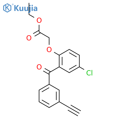 Acetic acid, [4-chloro-2-(3-ethynylbenzoyl)phenoxy]-, ethyl ester structure