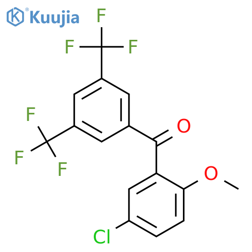 Methanone, [3,5-bis(trifluoromethyl)phenyl](5-chloro-2-methoxyphenyl)- structure