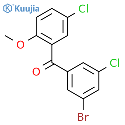 (3-Bromo-5-chlorophenyl)(5-chloro-2-methoxyphenyl)methanone structure