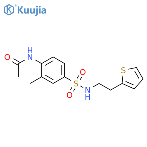 Acetamide, N-[2-methyl-4-[[[2-(2-thienyl)ethyl]amino]sulfonyl]phenyl]- structure