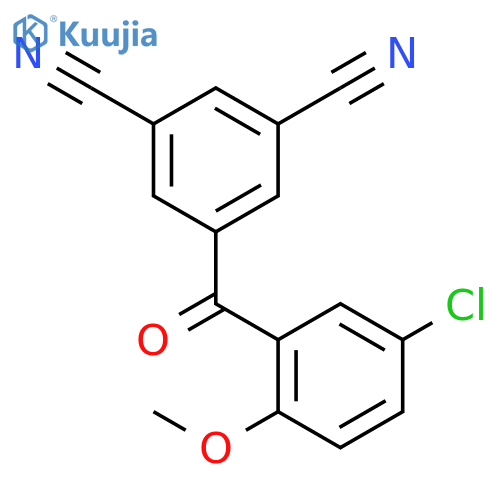 1,3-Benzenedicarbonitrile, 5-(5-chloro-2-methoxybenzoyl)- structure